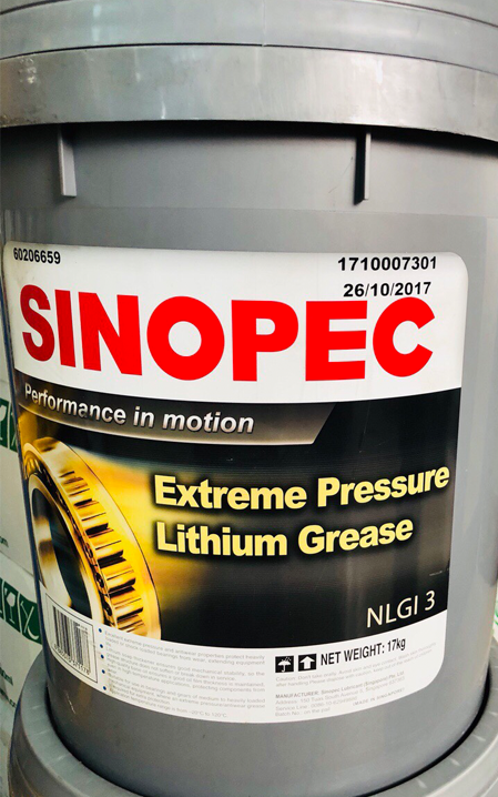 Mỡ Chịu Nhiệt Đa Dụng Sinopec Lithium Grease NLGI 3 (Natural)