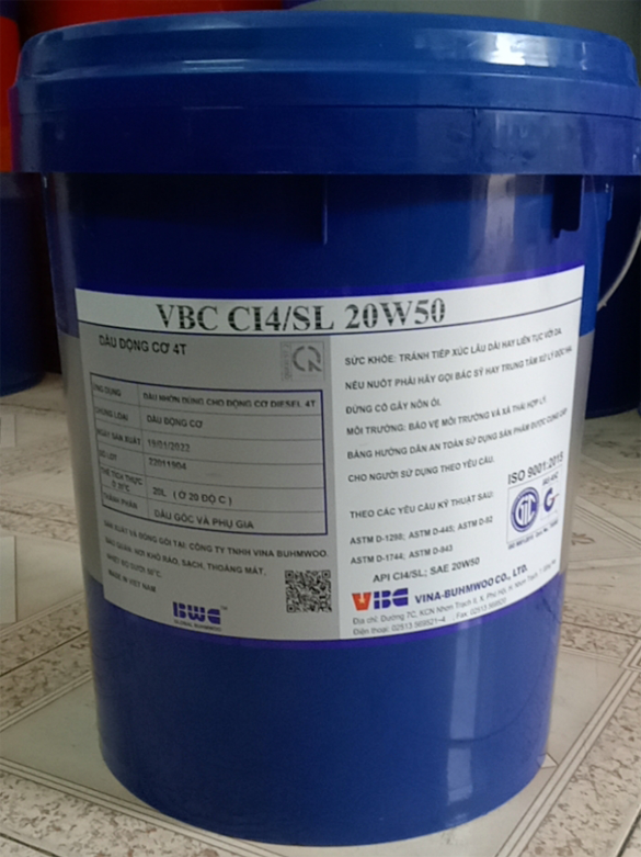 DẦU ĐỘNG CƠ VBC CI-4/SL 20W50